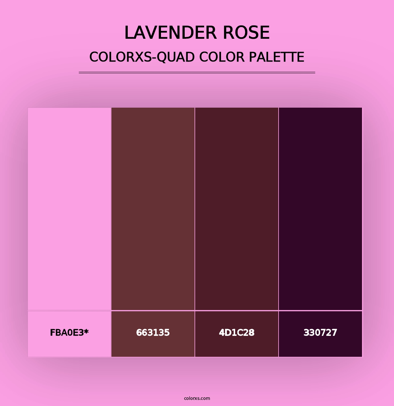 Lavender Rose - Colorxs Quad Palette