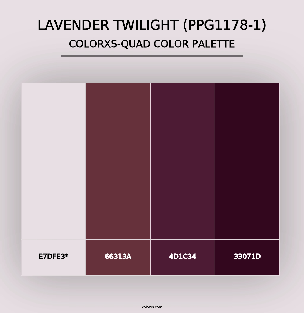 Lavender Twilight (PPG1178-1) - Colorxs Quad Palette