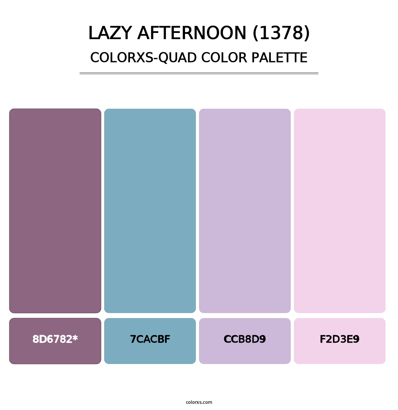 Lazy Afternoon (1378) - Colorxs Quad Palette