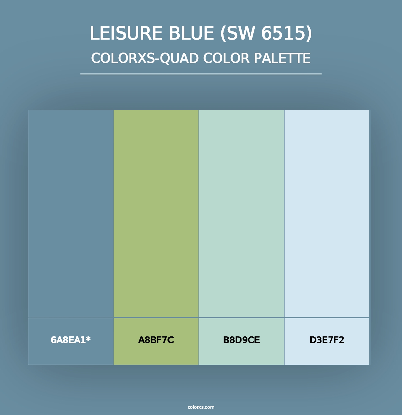 Leisure Blue (SW 6515) - Colorxs Quad Palette