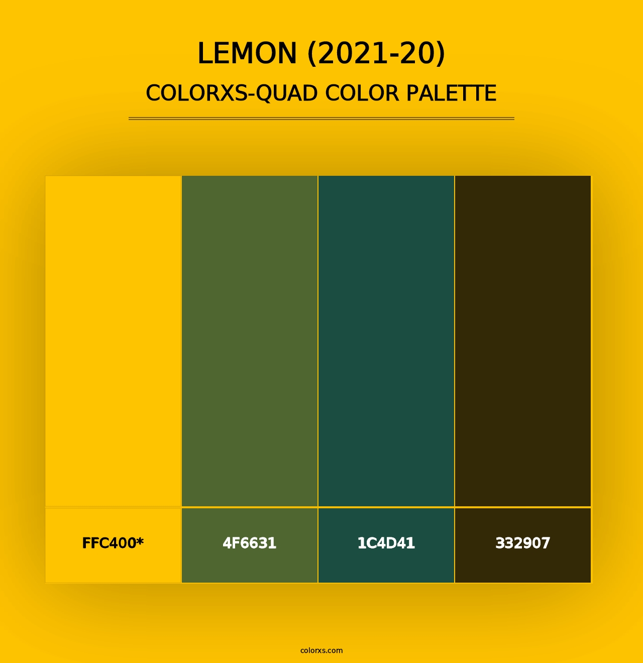 Lemon (2021-20) - Colorxs Quad Palette