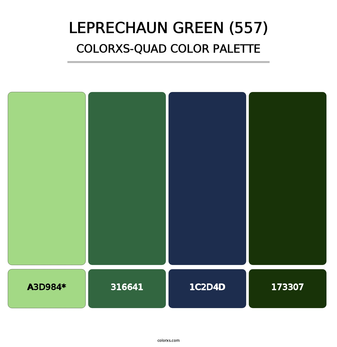 Leprechaun Green (557) - Colorxs Quad Palette