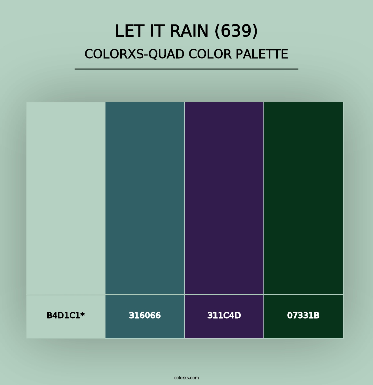 Let It Rain (639) - Colorxs Quad Palette