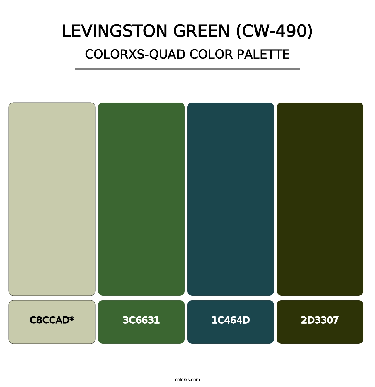 Levingston Green (CW-490) - Colorxs Quad Palette