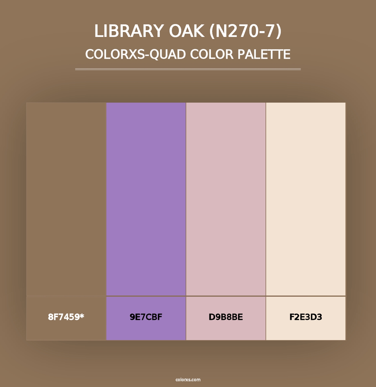 Library Oak (N270-7) - Colorxs Quad Palette