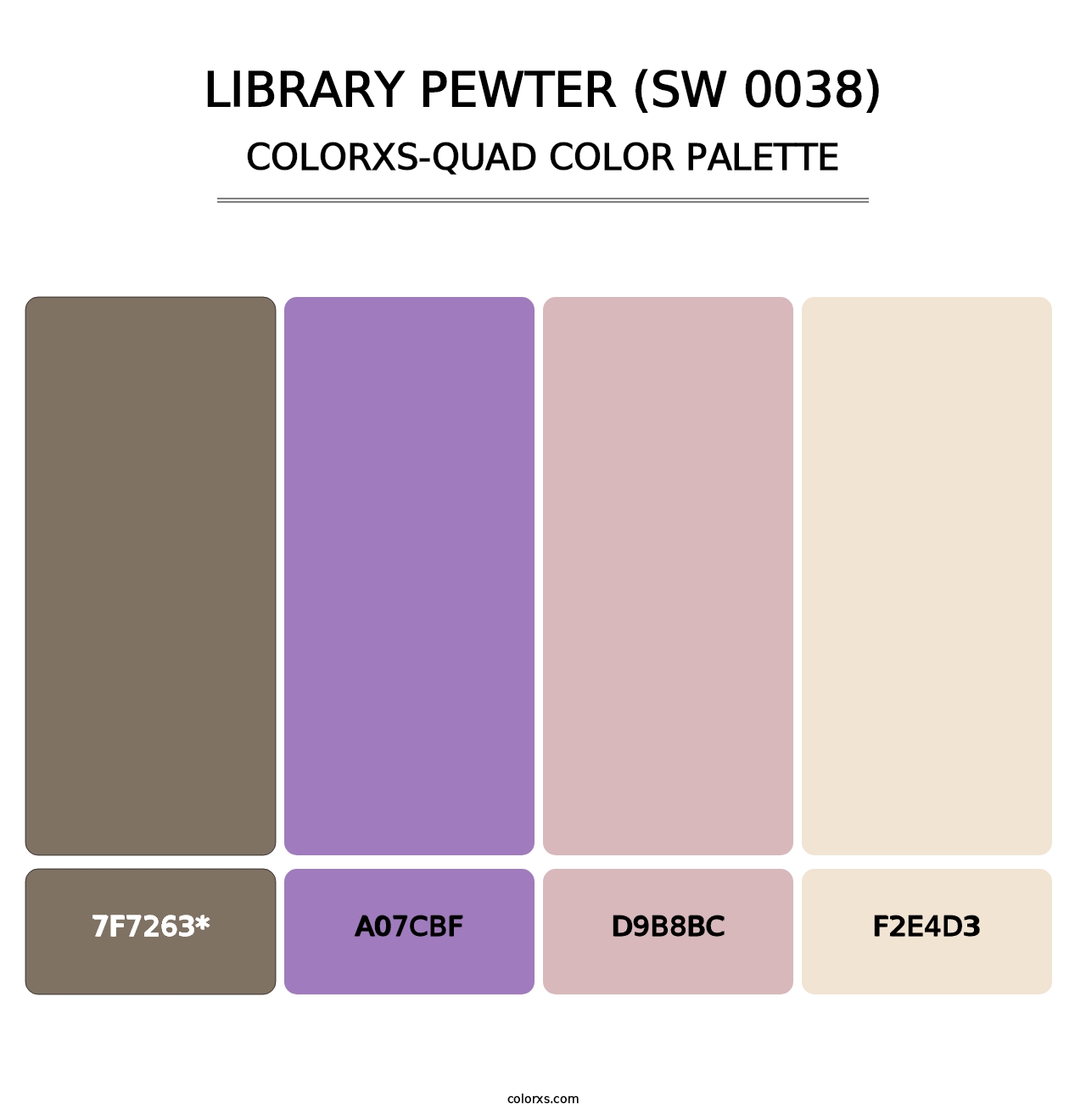 Library Pewter (SW 0038) - Colorxs Quad Palette