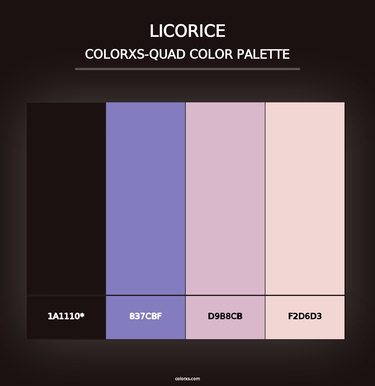 Licorice - Colorxs Quad Palette