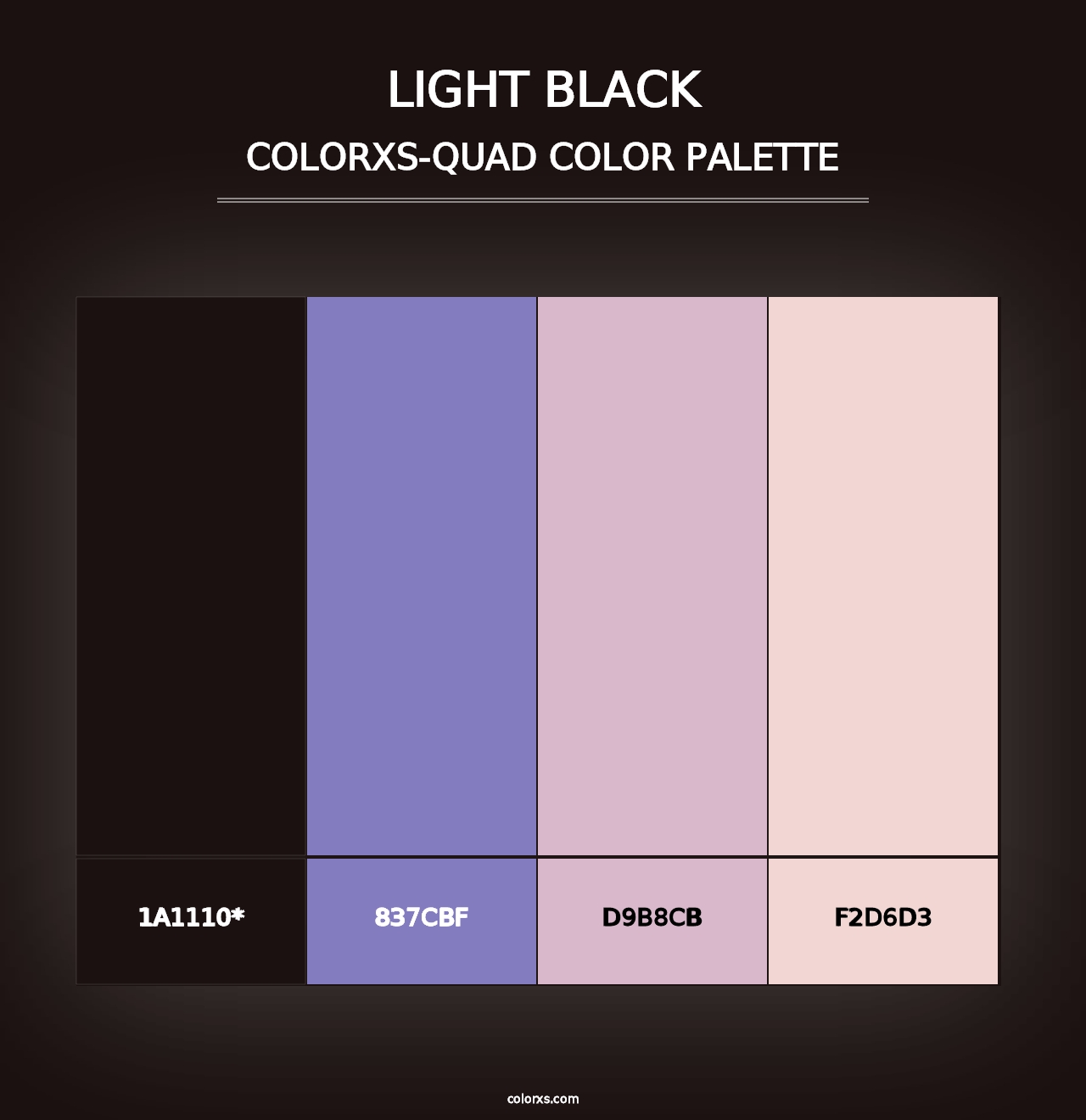 Light Black - Colorxs Quad Palette