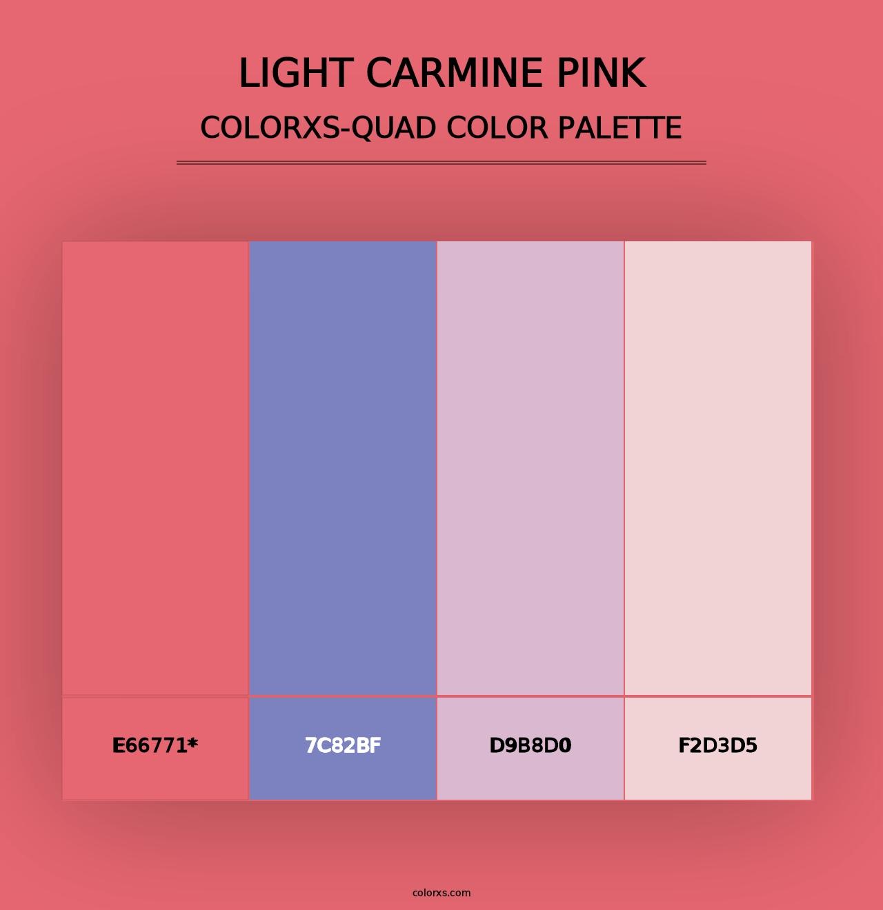 Light Carmine Pink - Colorxs Quad Palette