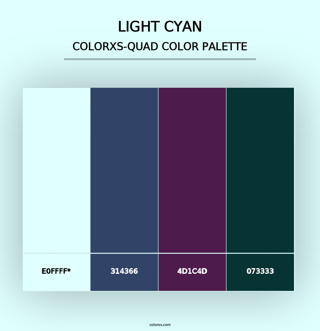 Light Cyan - Colorxs Quad Palette