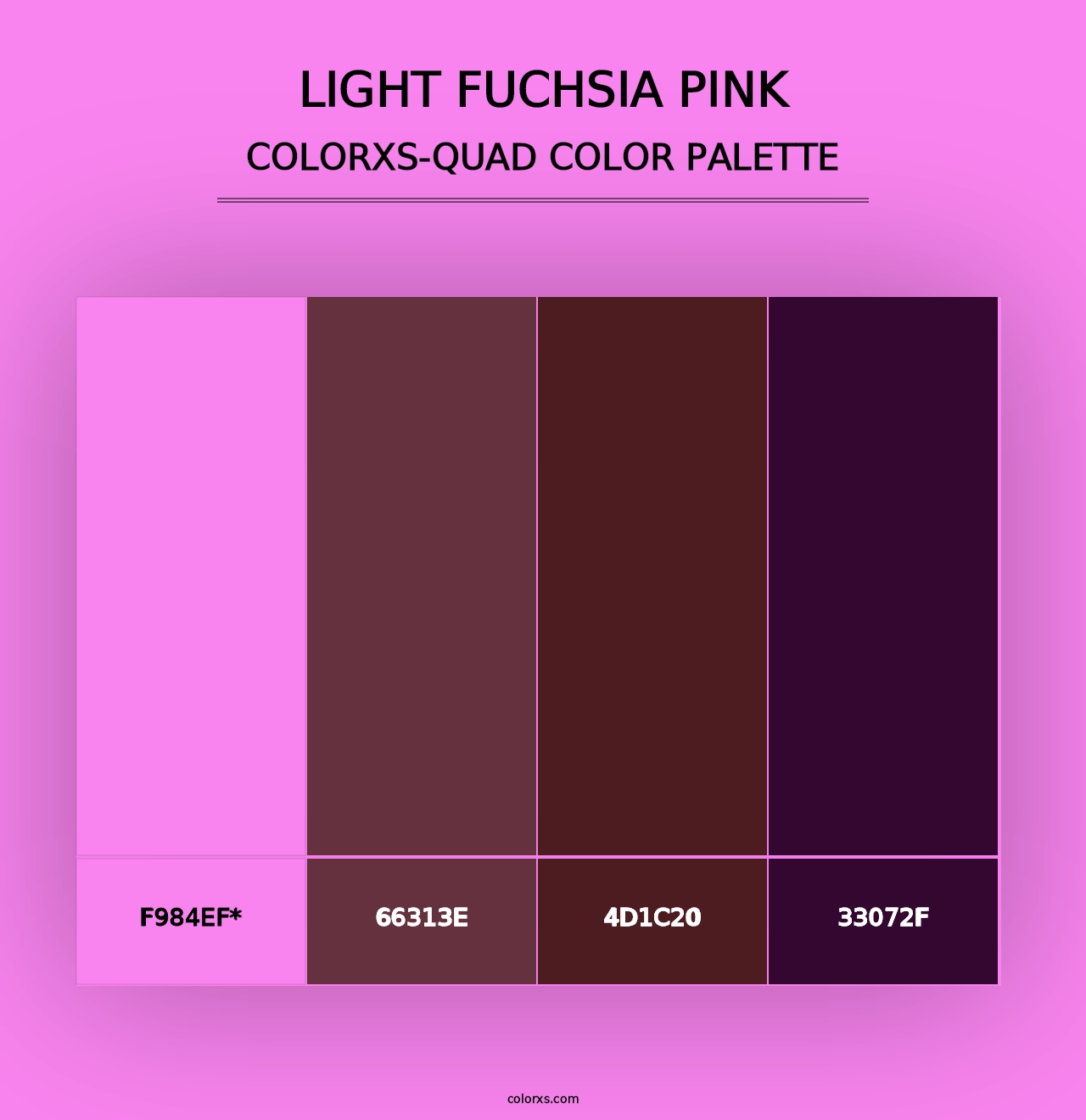 Light Fuchsia Pink - Colorxs Quad Palette