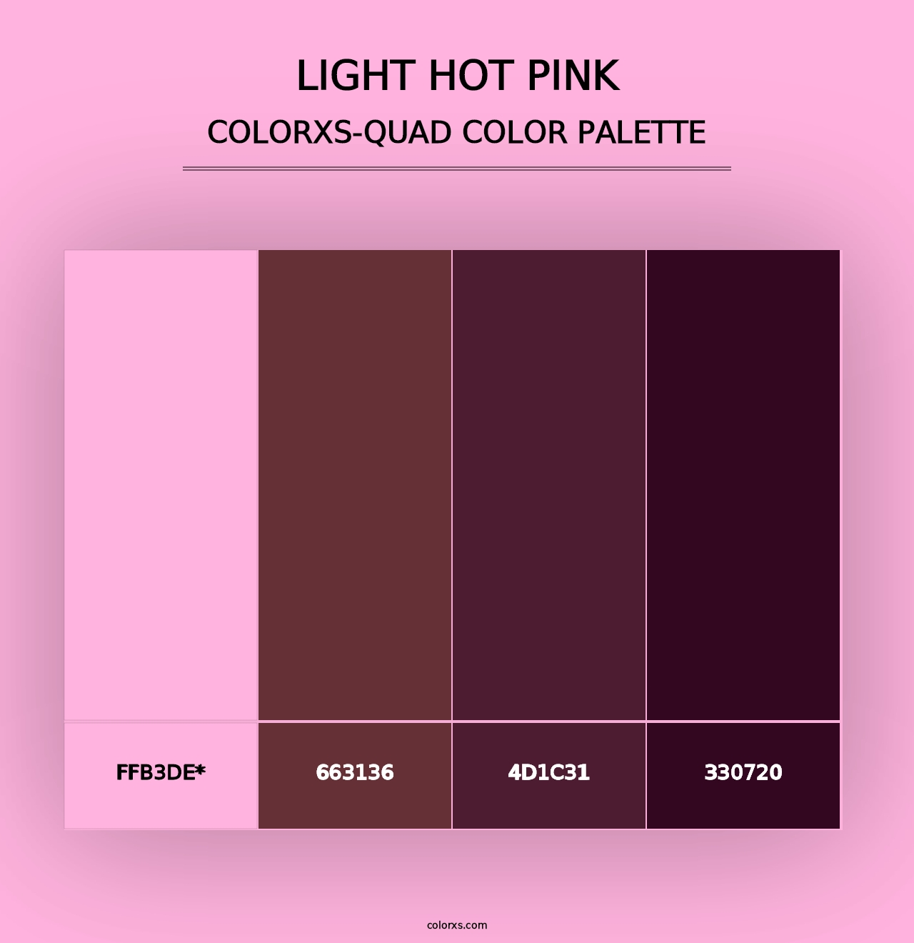 Light Hot Pink - Colorxs Quad Palette