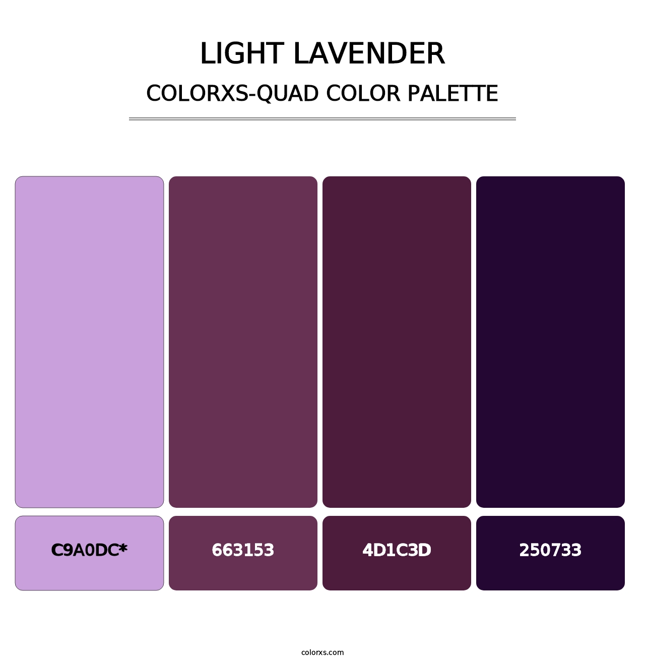 Light Lavender - Colorxs Quad Palette