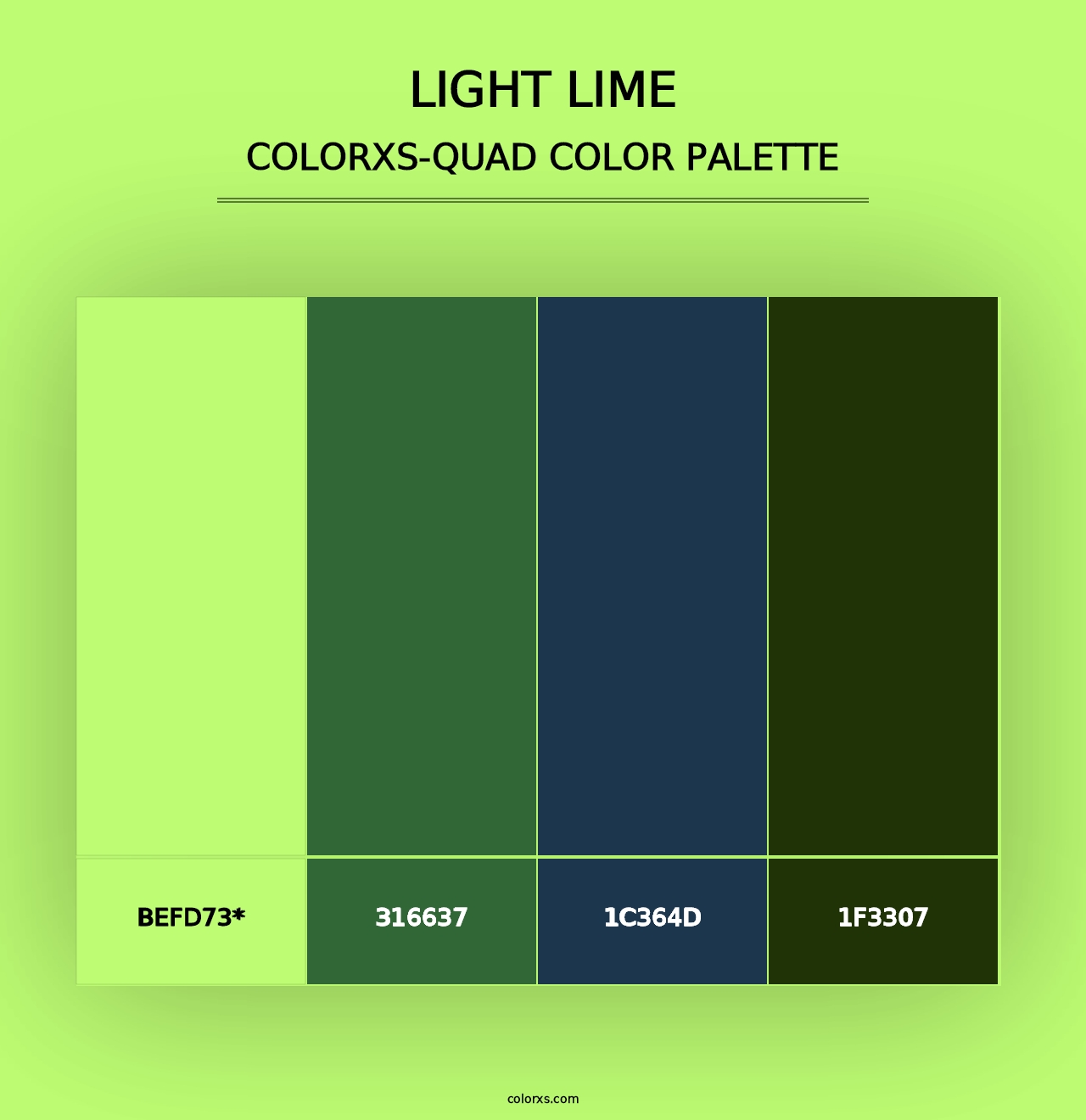 Light Lime - Colorxs Quad Palette