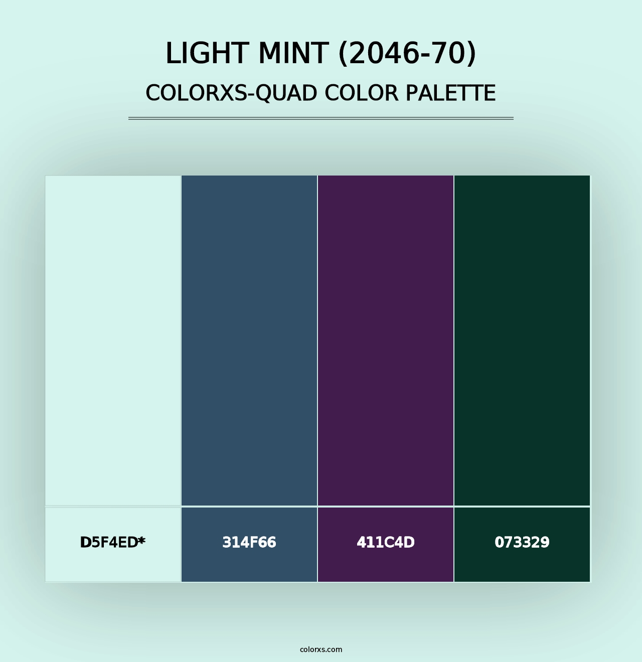 Light Mint (2046-70) - Colorxs Quad Palette