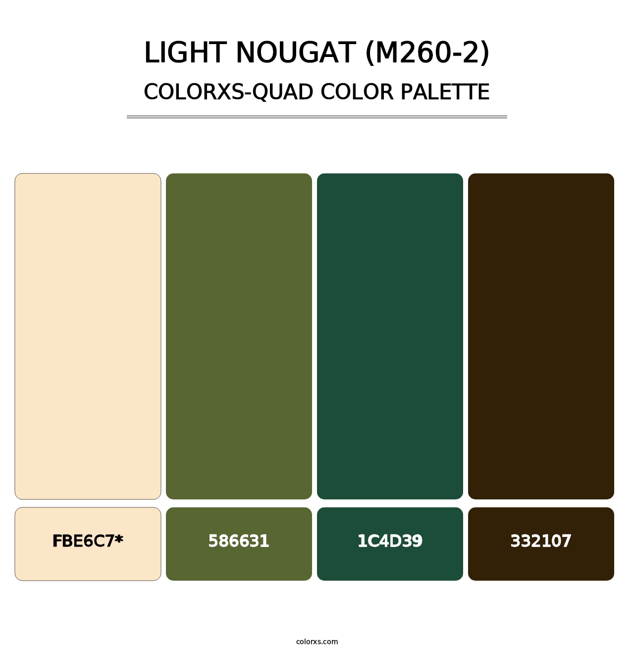 Light Nougat (M260-2) - Colorxs Quad Palette