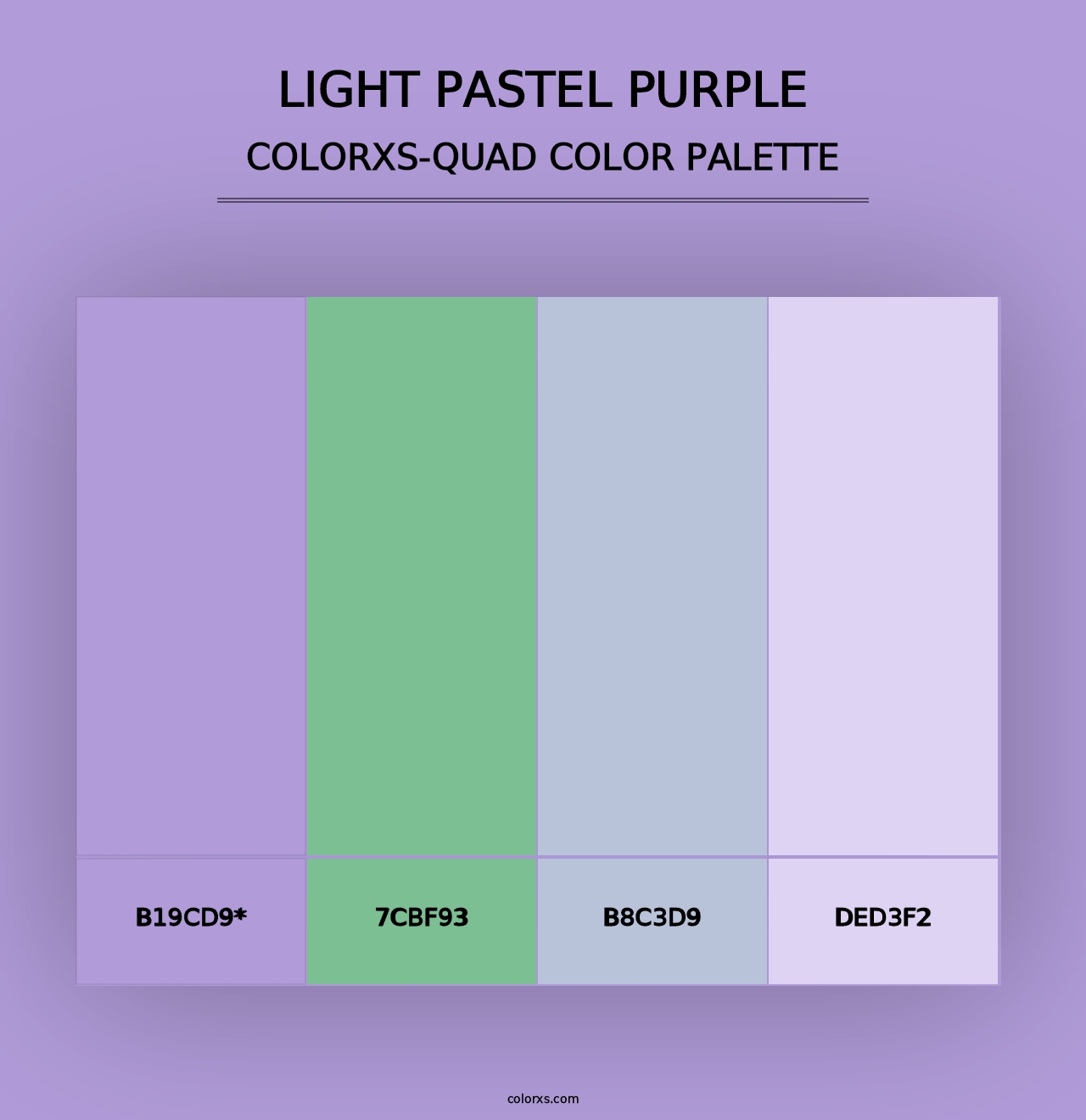 Light Pastel Purple - Colorxs Quad Palette