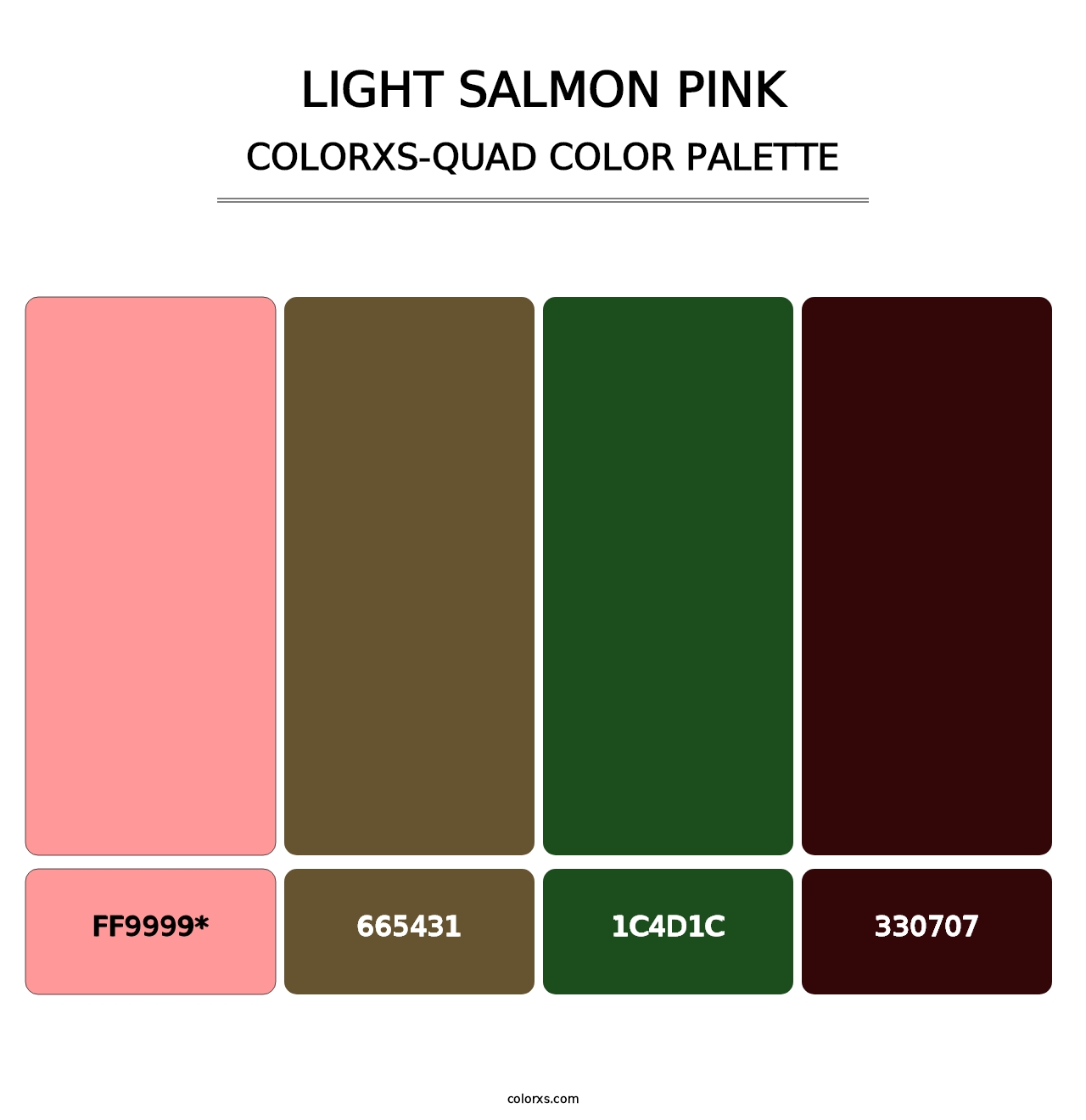 Light Salmon Pink - Colorxs Quad Palette