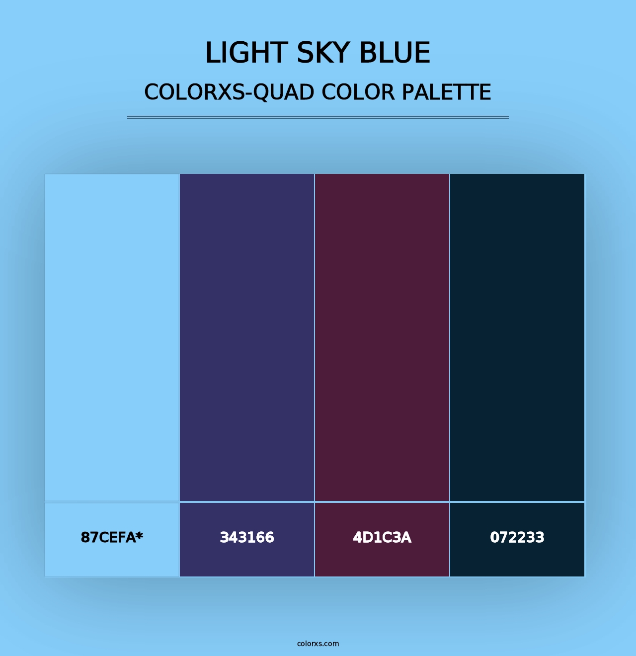 Light Sky Blue - Colorxs Quad Palette