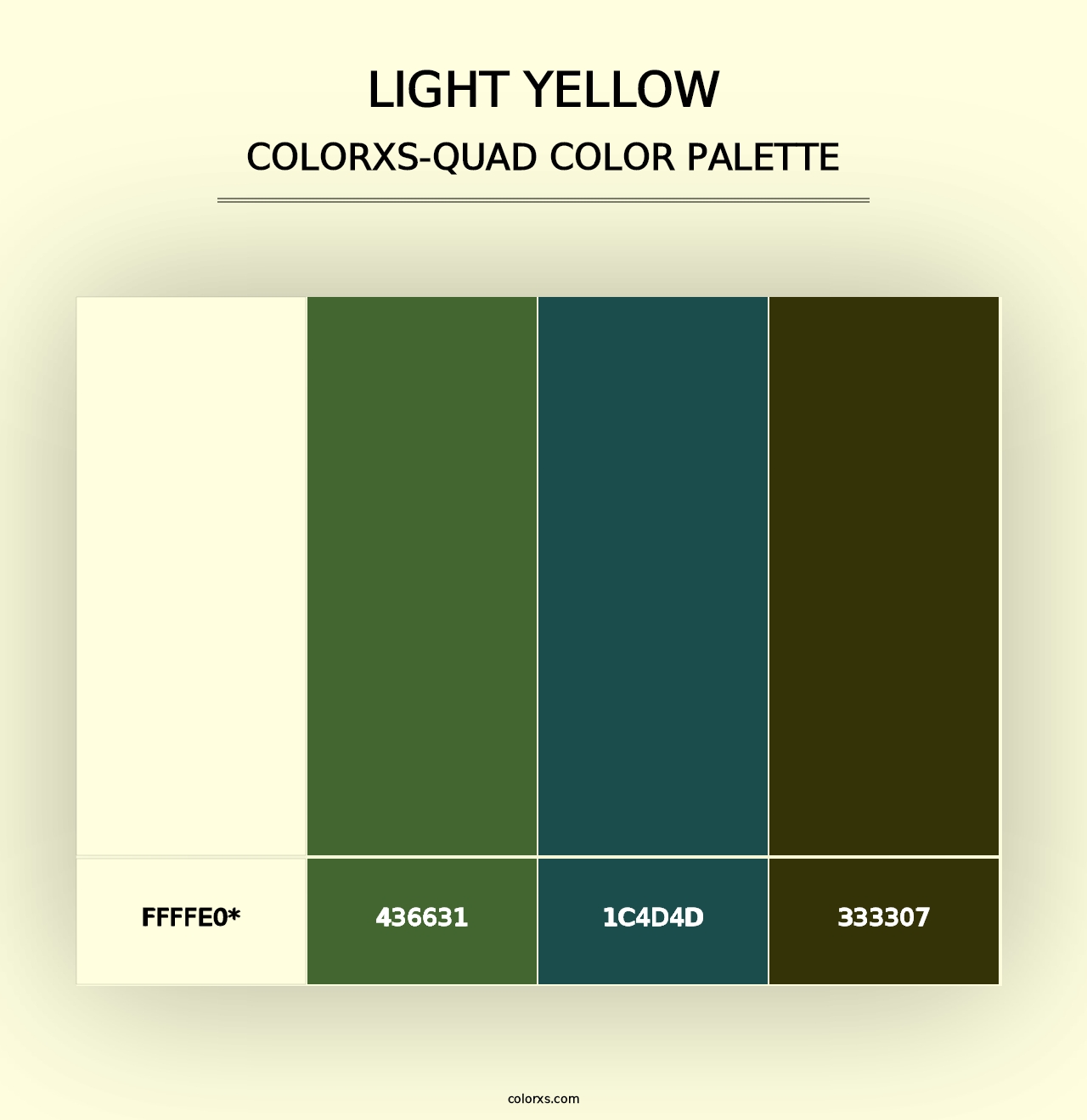 Light yellow - Colorxs Quad Palette