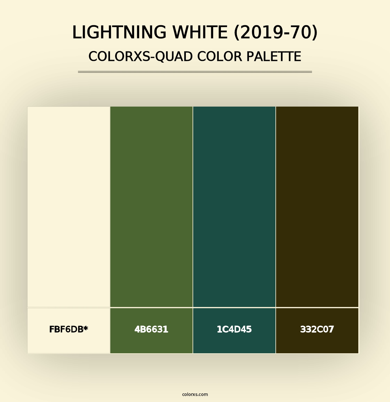 Lightning White (2019-70) - Colorxs Quad Palette