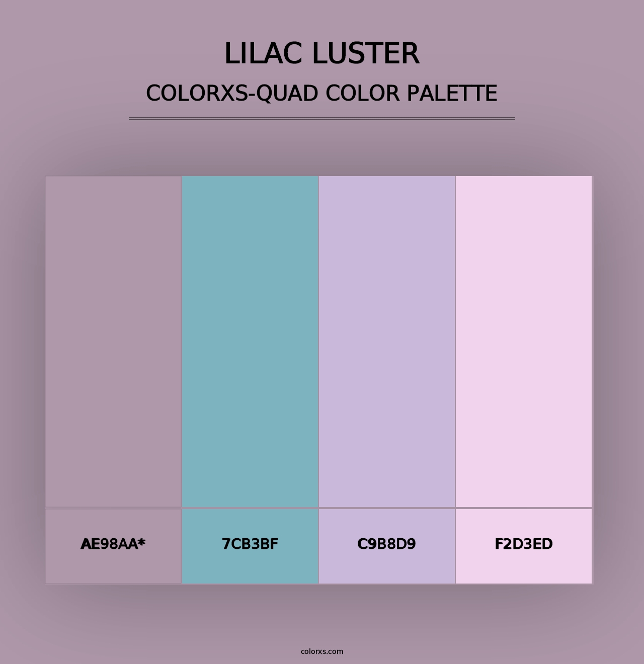 Lilac Luster - Colorxs Quad Palette