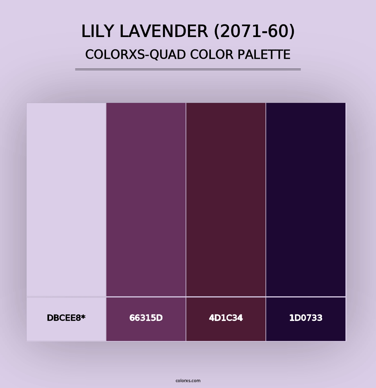 Lily Lavender (2071-60) - Colorxs Quad Palette