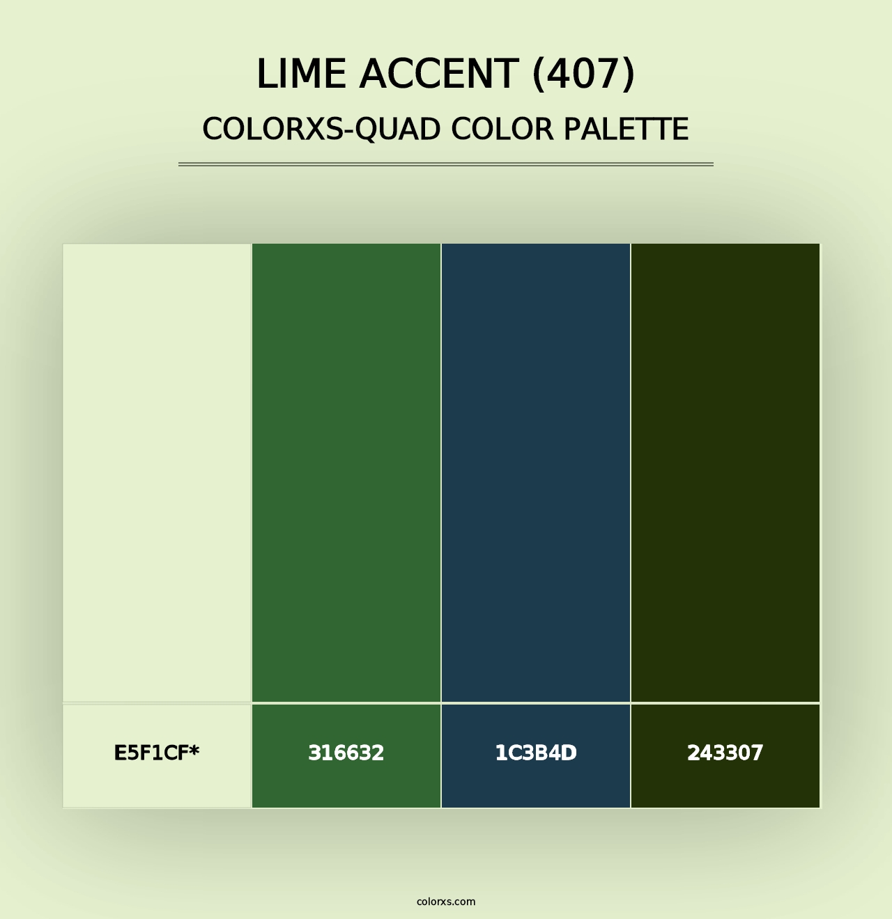 Lime Accent (407) - Colorxs Quad Palette