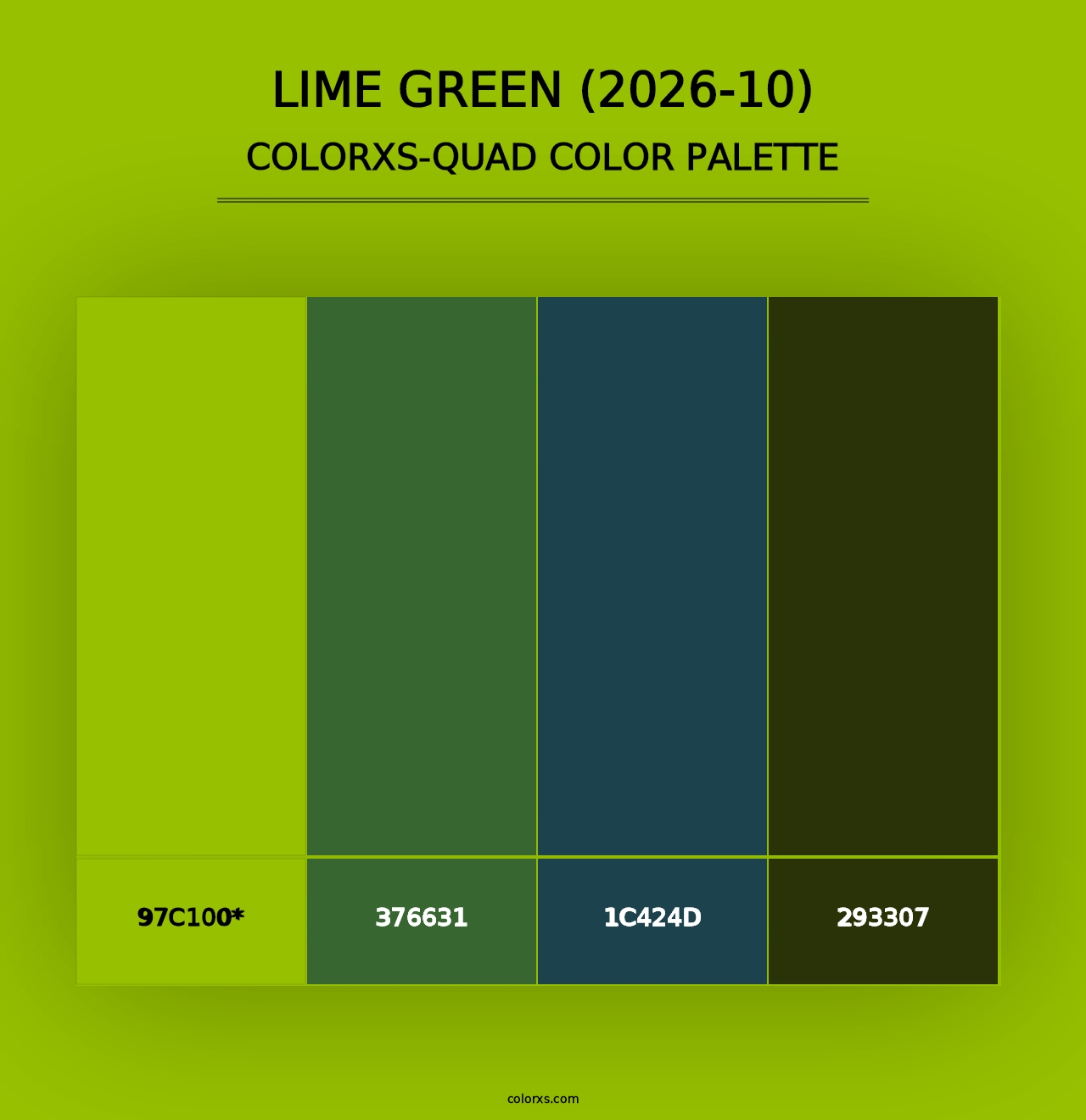 Lime Green (2026-10) - Colorxs Quad Palette