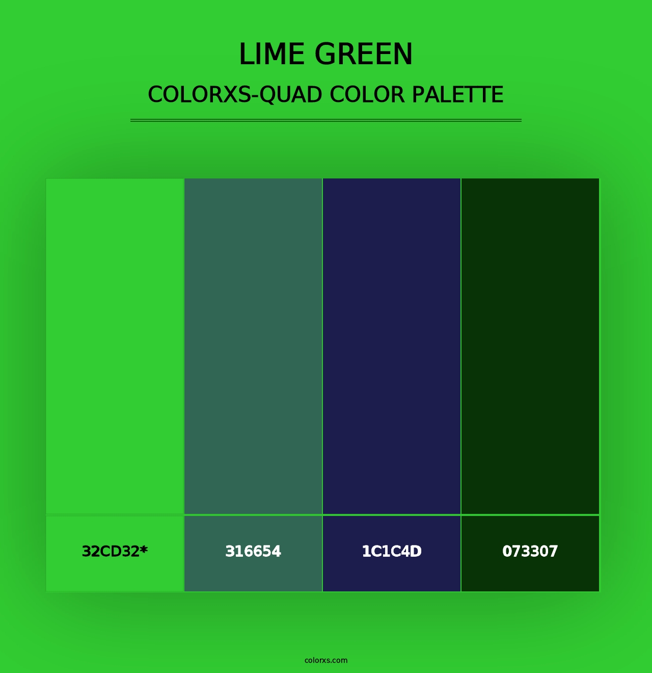 Lime Green - Colorxs Quad Palette