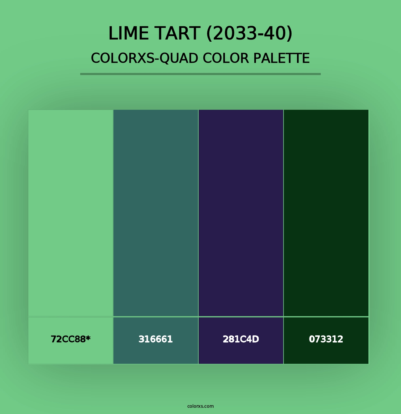 Lime Tart (2033-40) - Colorxs Quad Palette