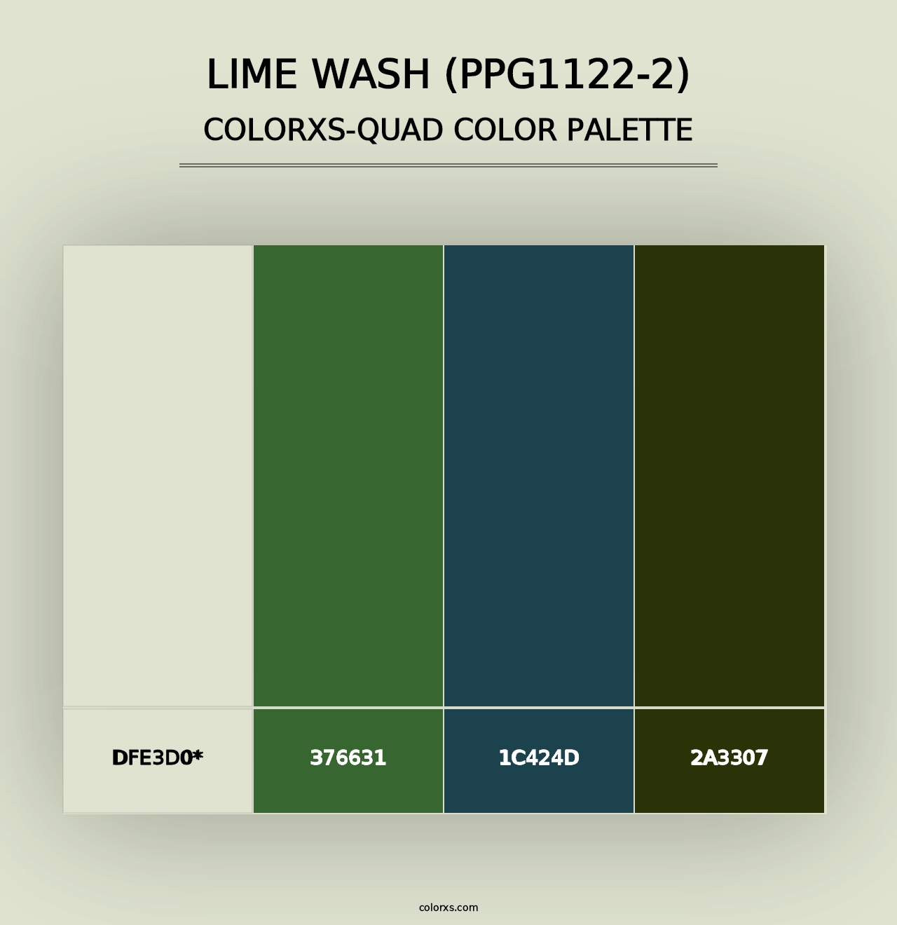 Lime Wash (PPG1122-2) - Colorxs Quad Palette