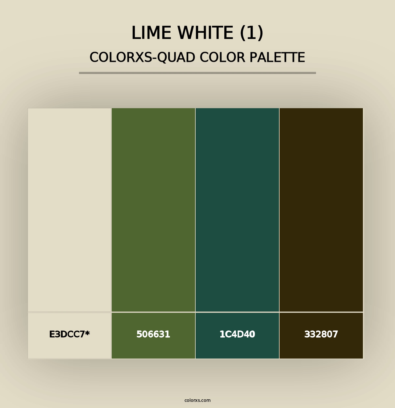 Lime White (1) - Colorxs Quad Palette