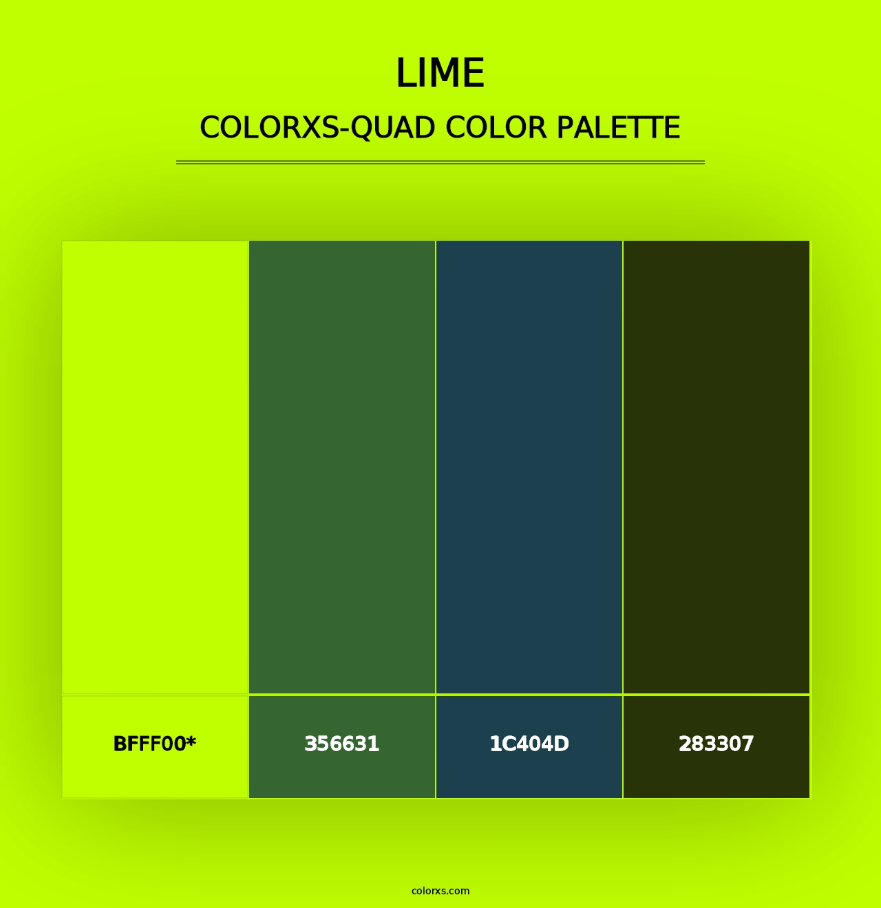 Lime - Colorxs Quad Palette