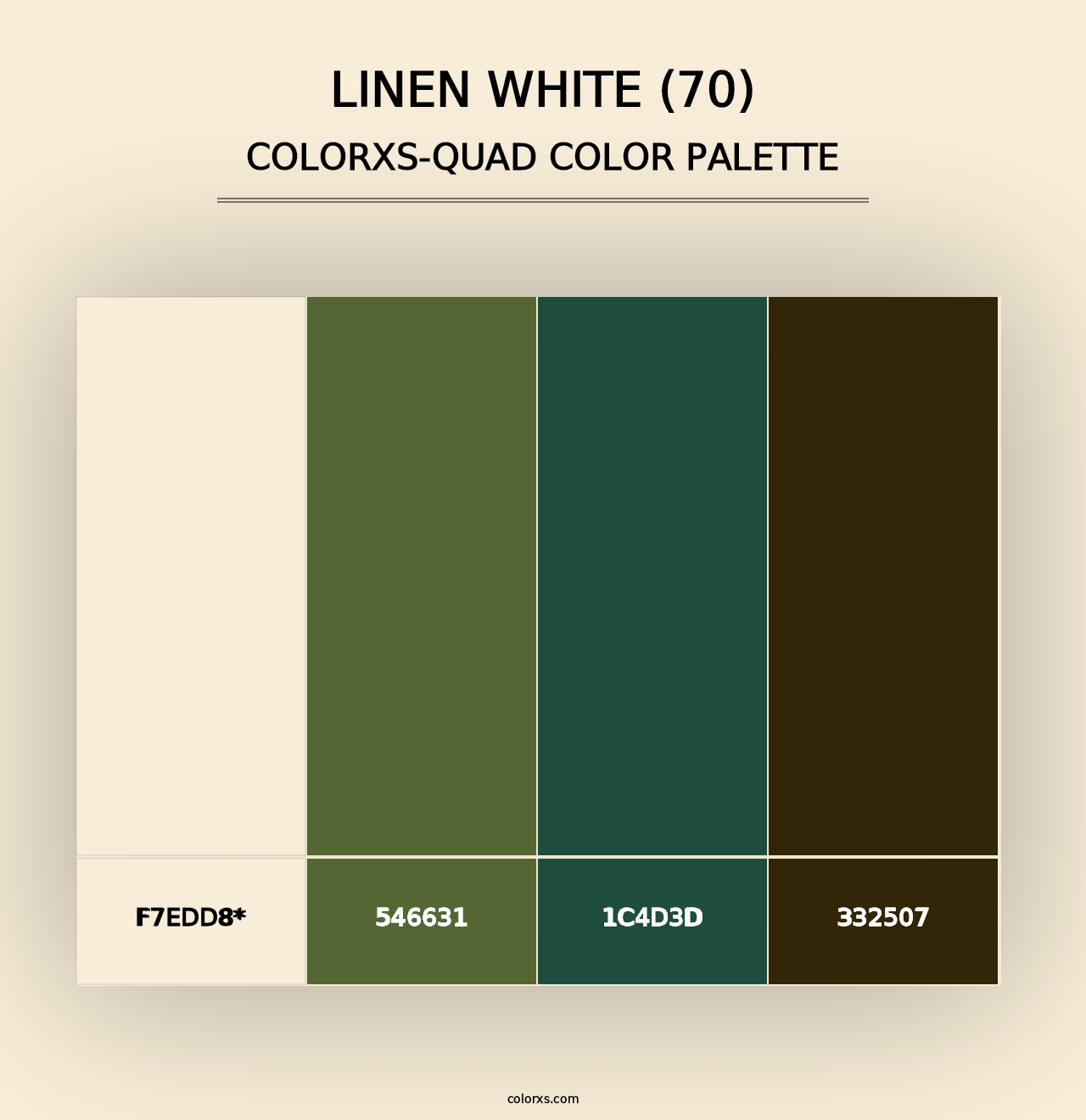 Linen White (70) - Colorxs Quad Palette