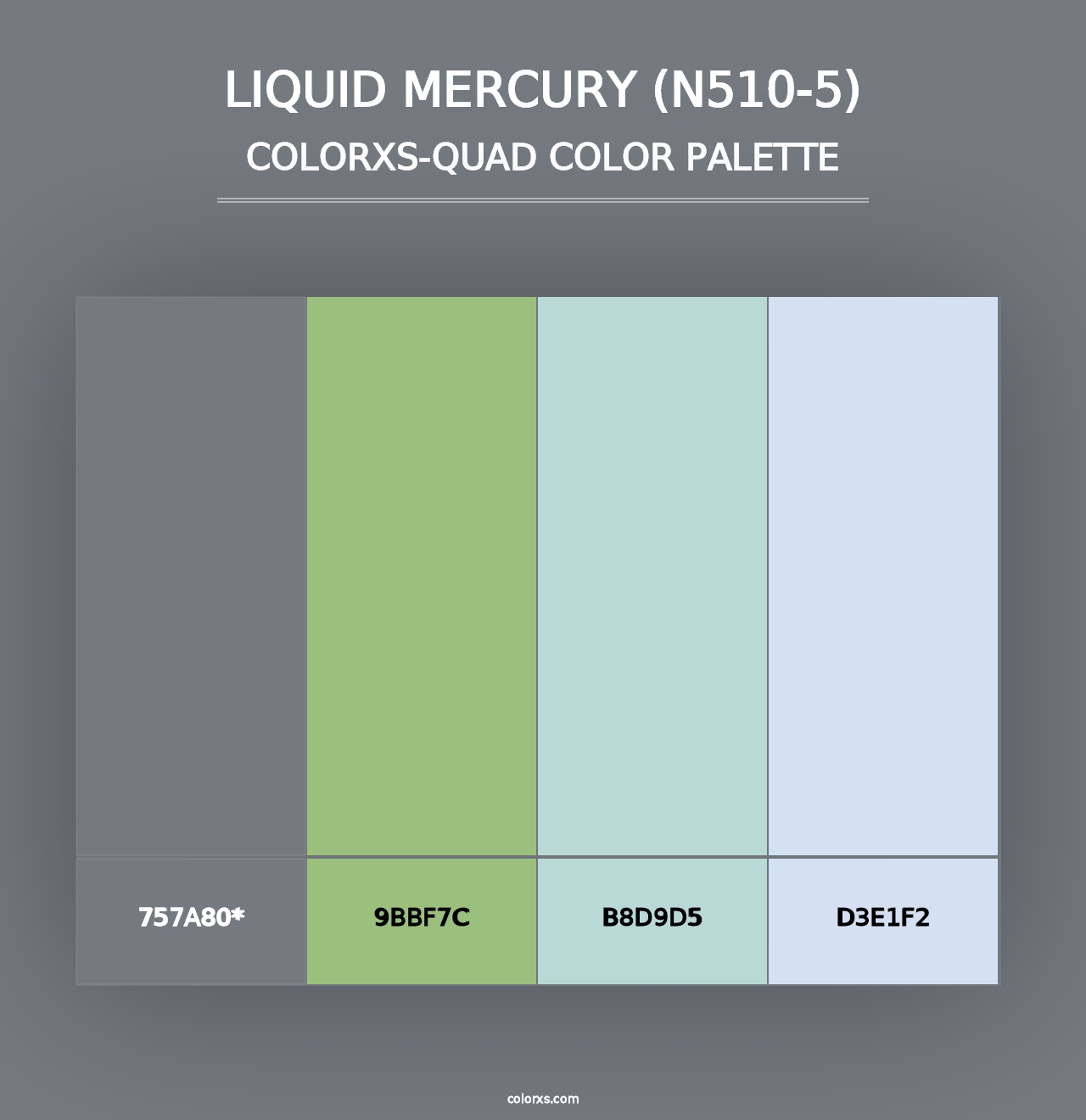 Liquid Mercury (N510-5) - Colorxs Quad Palette