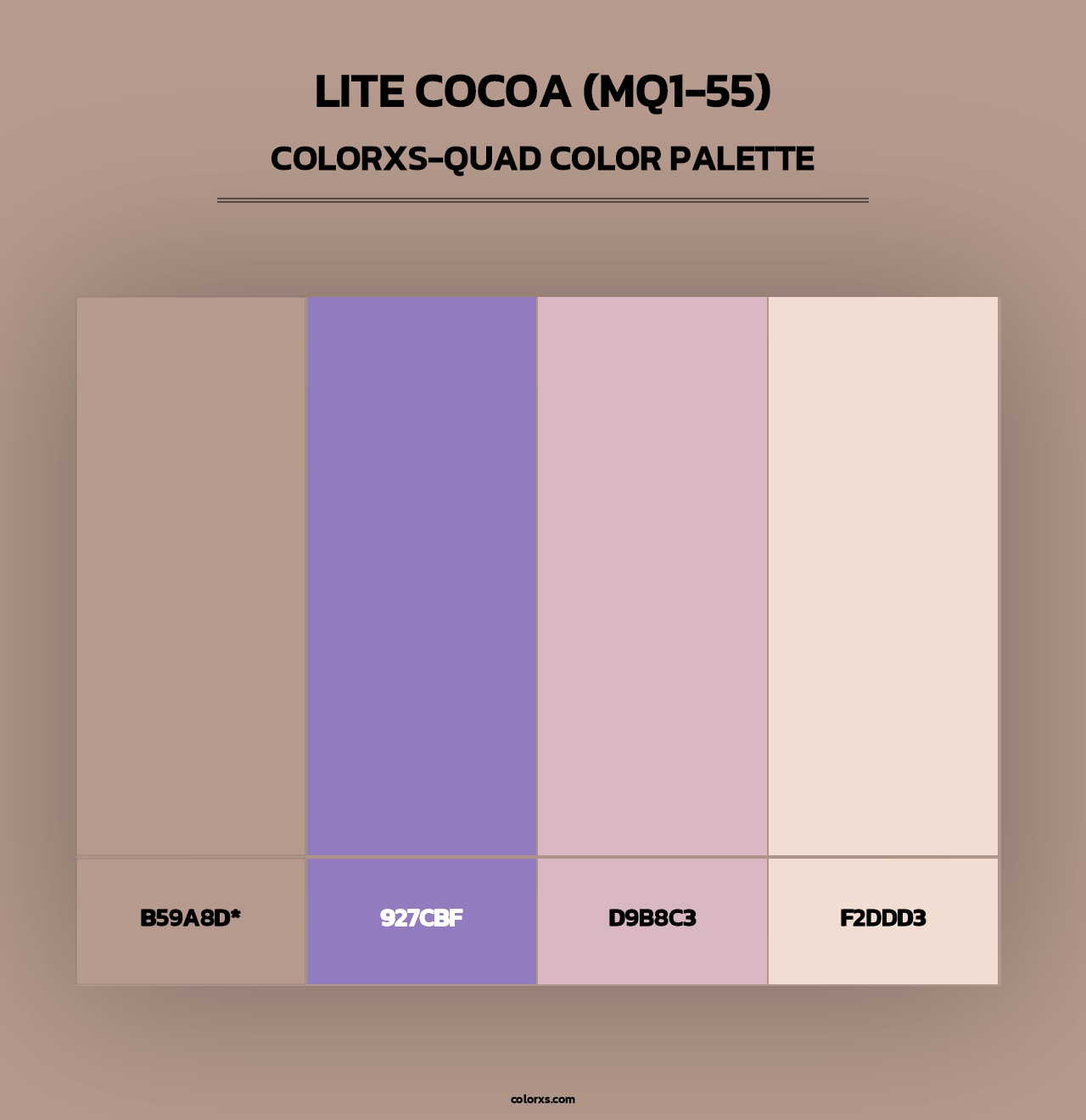 Lite Cocoa (MQ1-55) - Colorxs Quad Palette