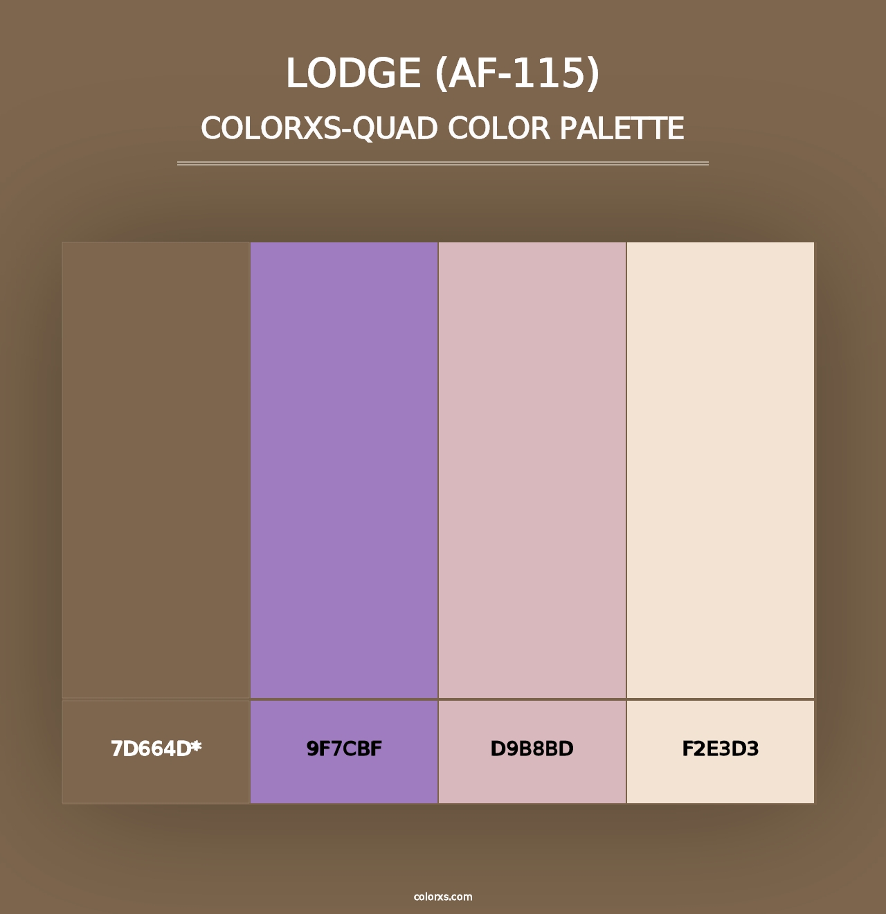 Lodge (AF-115) - Colorxs Quad Palette