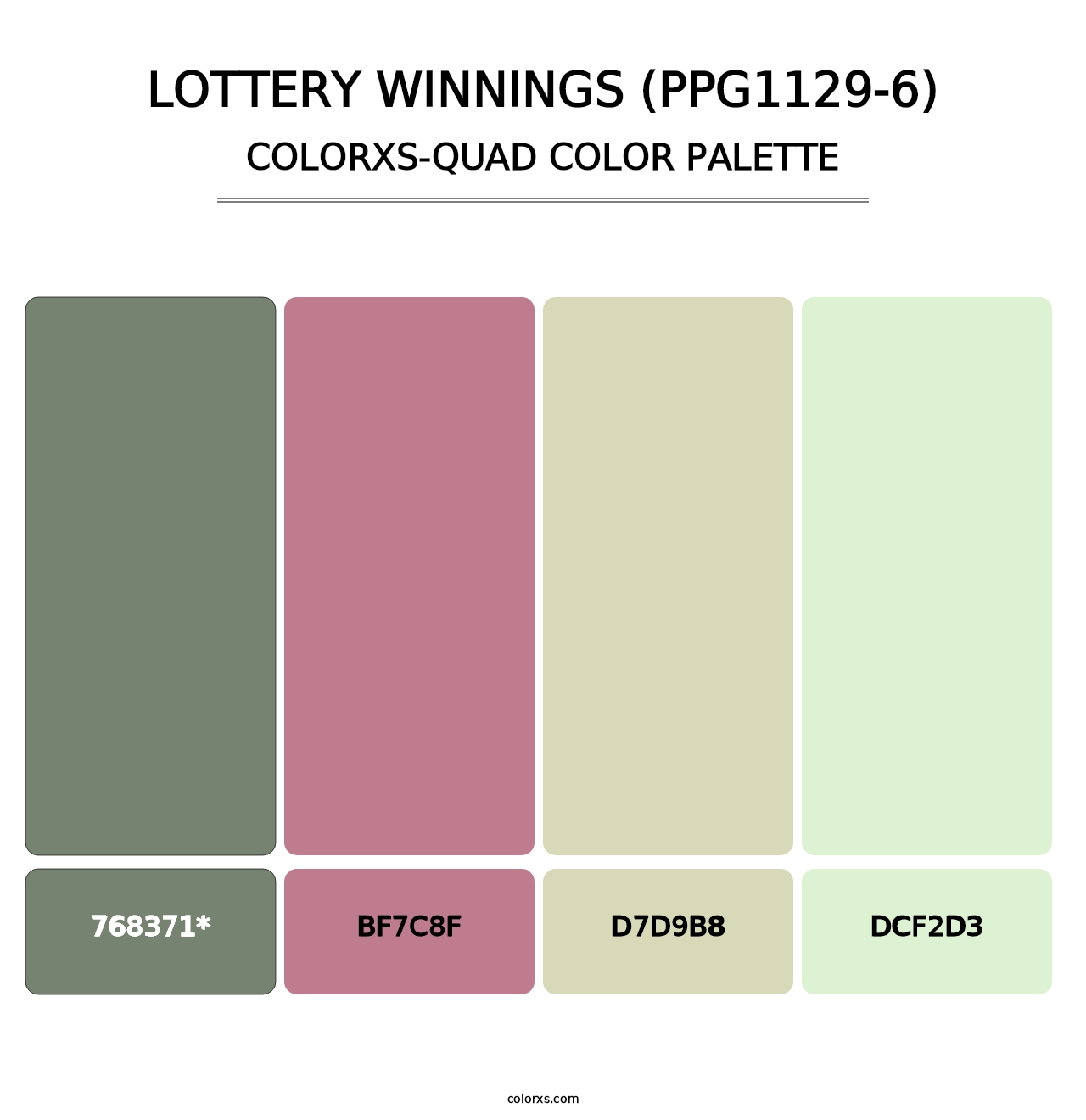 Lottery Winnings (PPG1129-6) - Colorxs Quad Palette