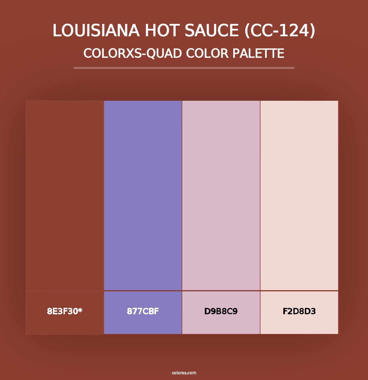 Louisiana Hot Sauce (CC-124) - Colorxs Quad Palette