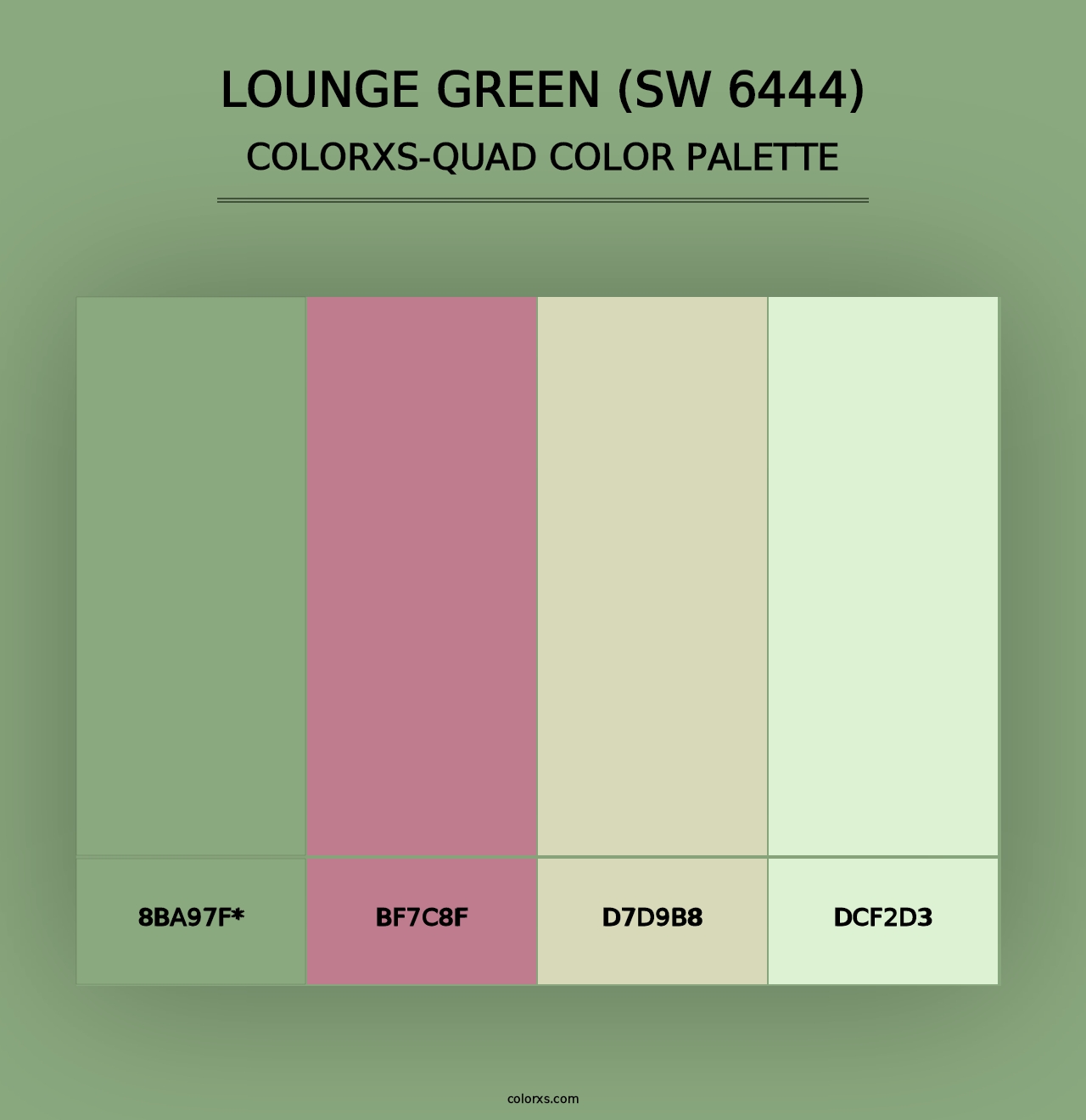 Lounge Green (SW 6444) - Colorxs Quad Palette