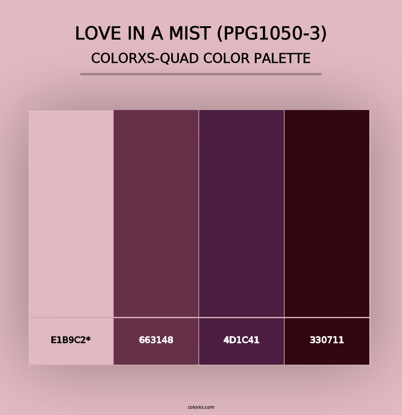 Love In A Mist (PPG1050-3) - Colorxs Quad Palette