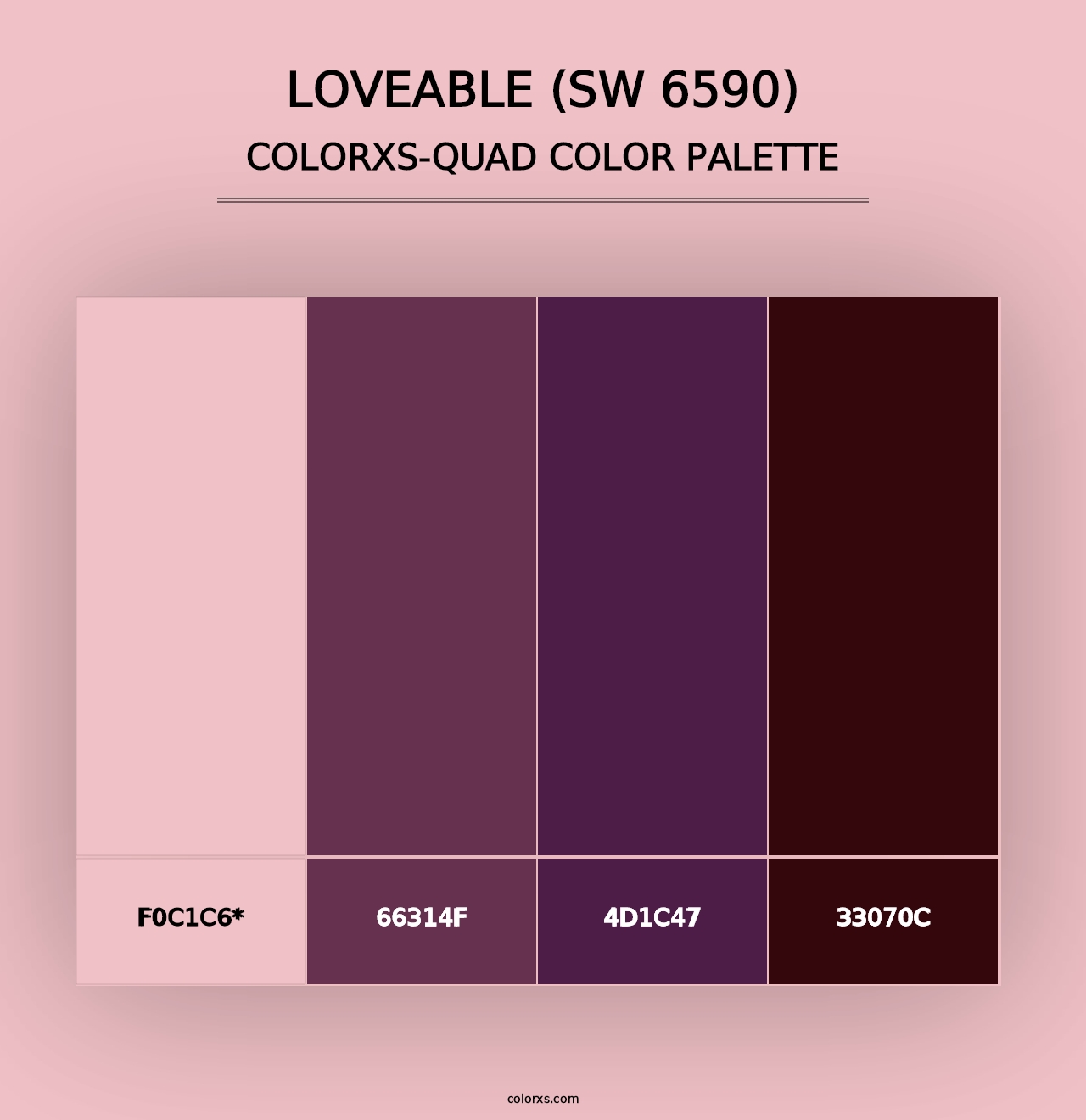 Loveable (SW 6590) - Colorxs Quad Palette