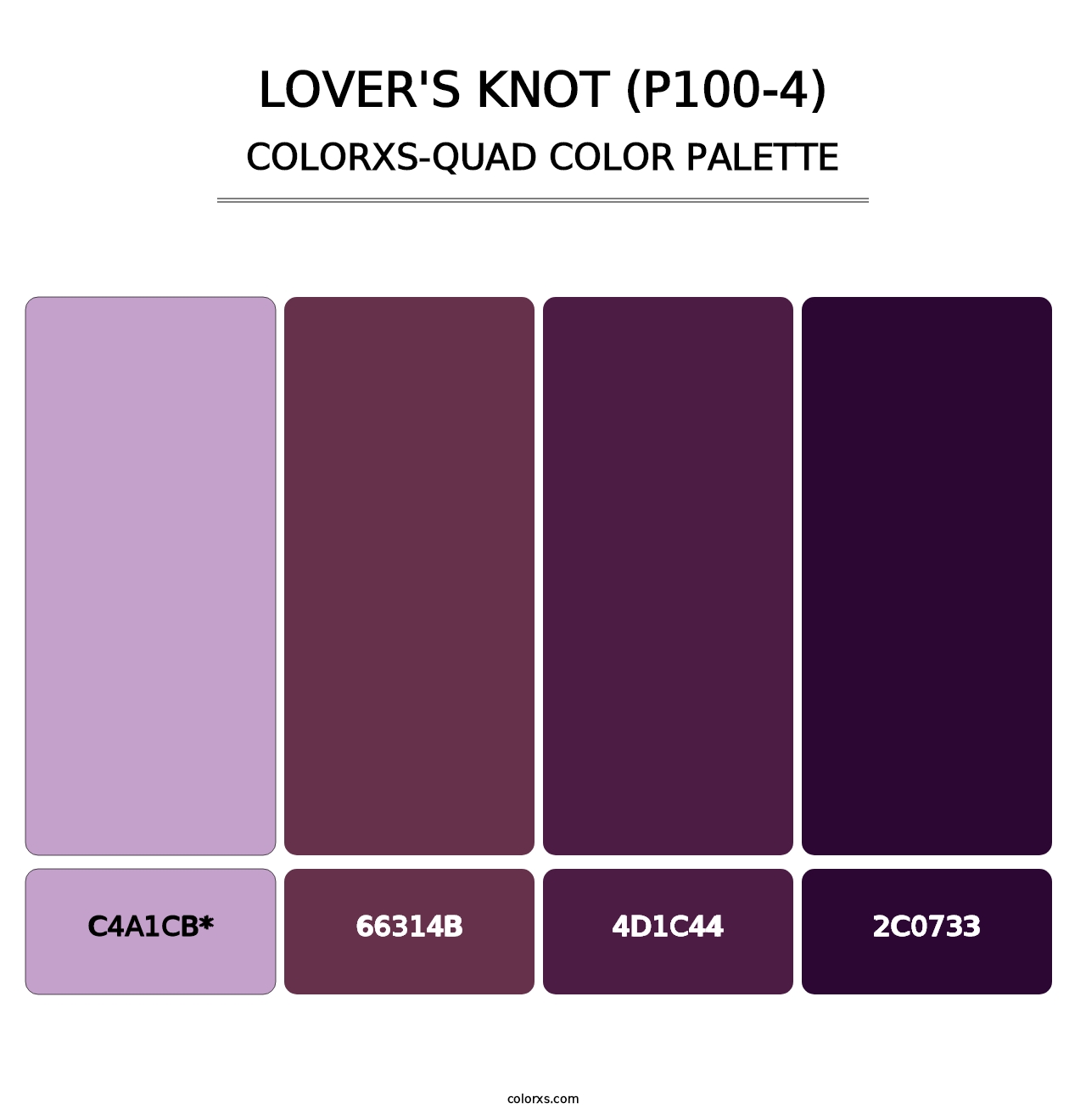 Lover'S Knot (P100-4) - Colorxs Quad Palette