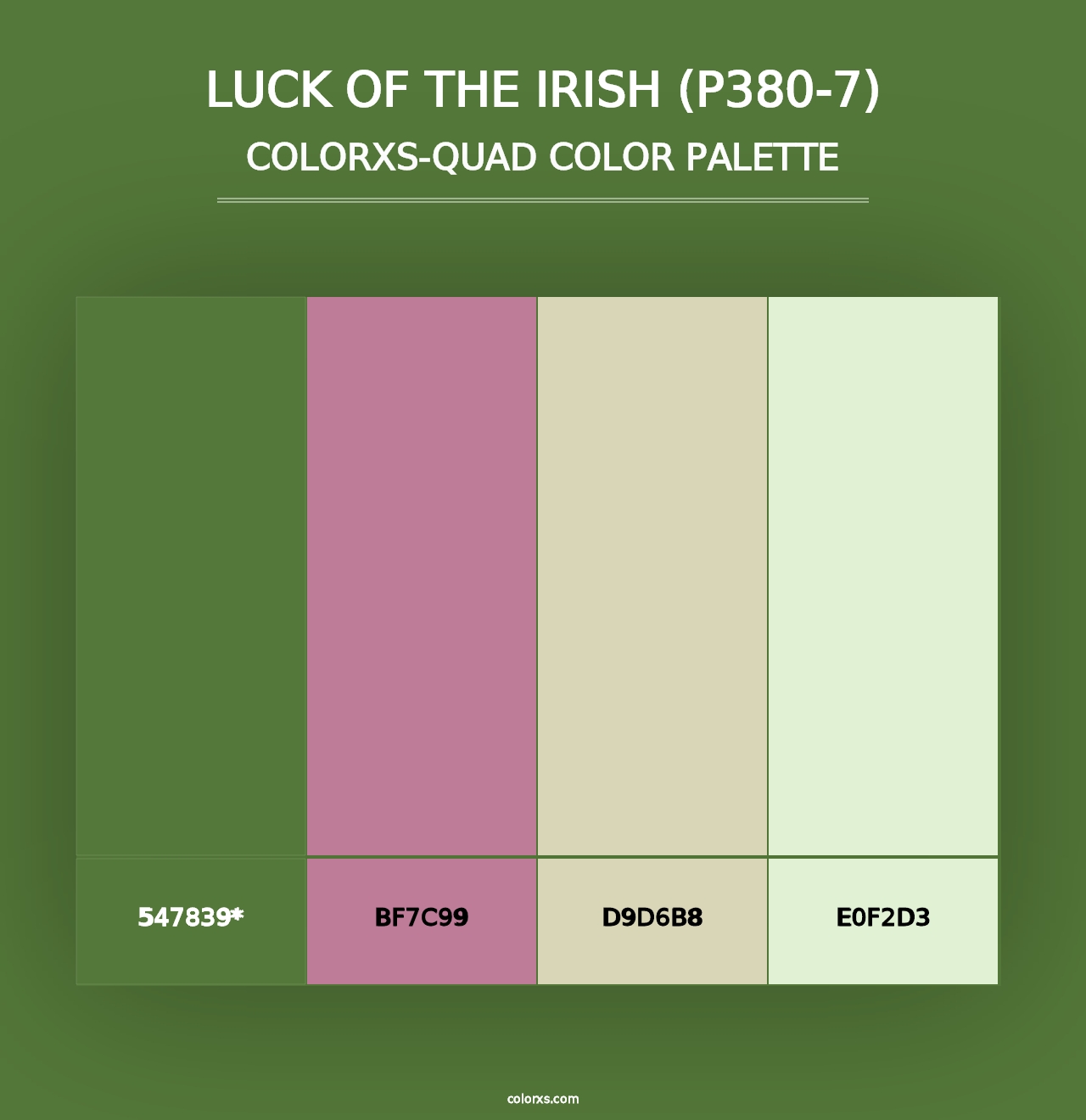 Luck Of The Irish (P380-7) - Colorxs Quad Palette