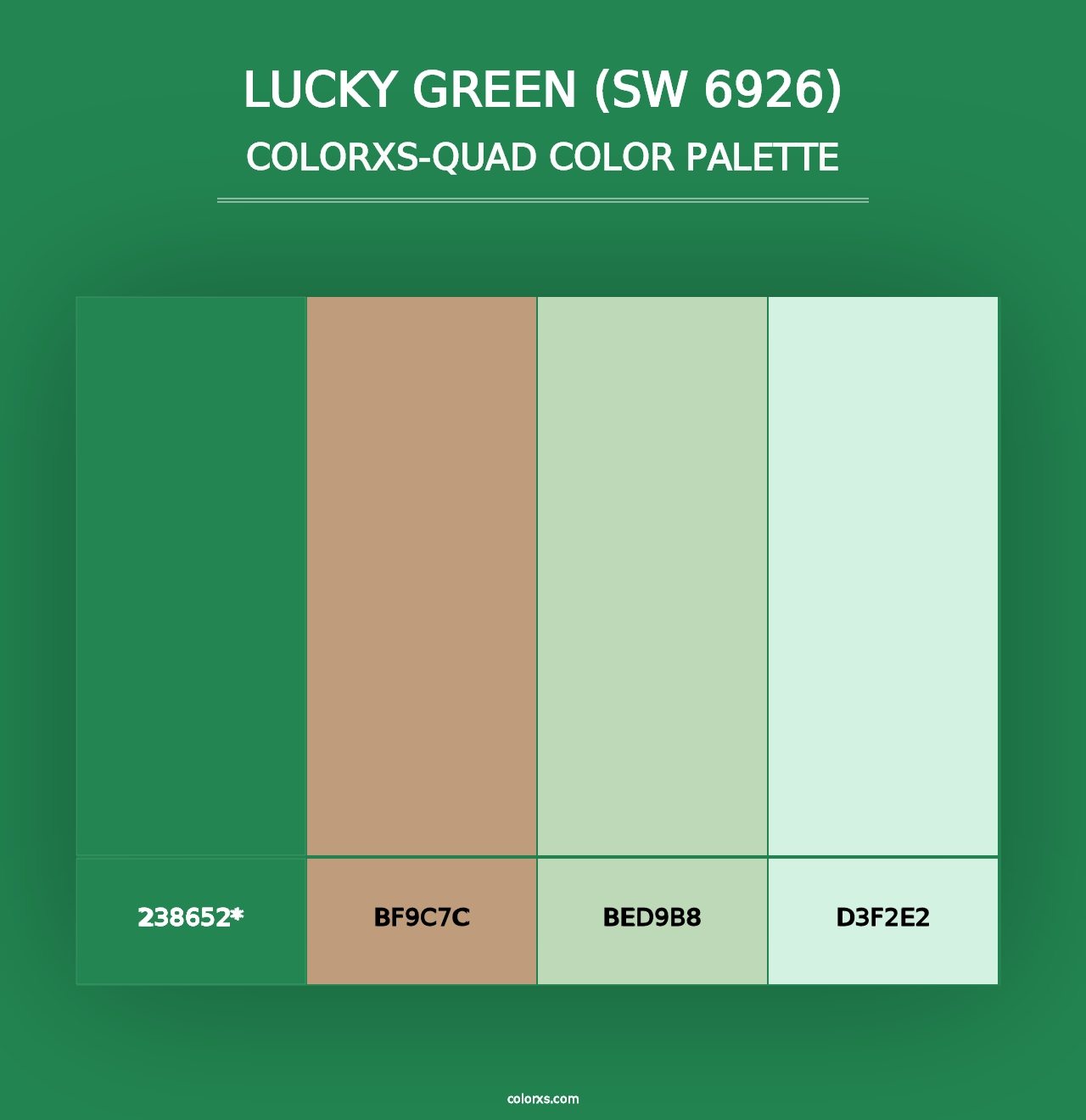 Lucky Green (SW 6926) - Colorxs Quad Palette