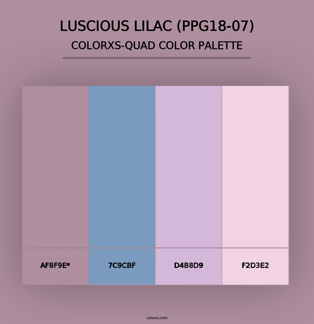 Luscious Lilac (PPG18-07) - Colorxs Quad Palette