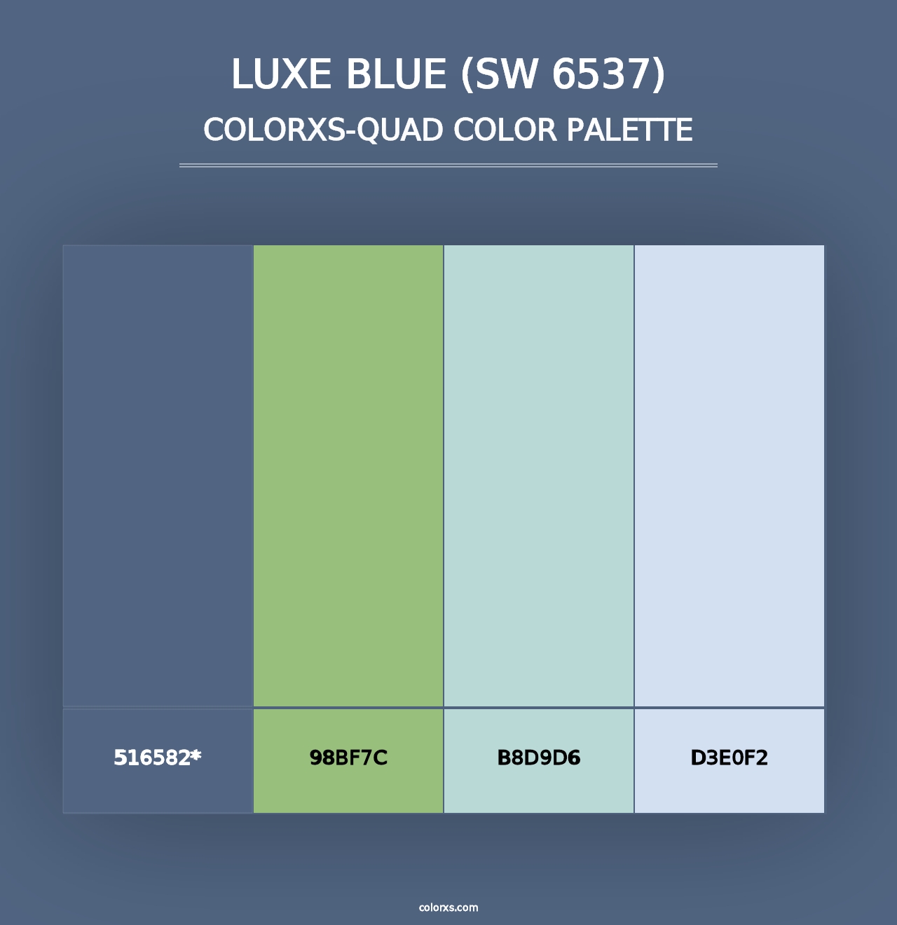 Luxe Blue (SW 6537) - Colorxs Quad Palette