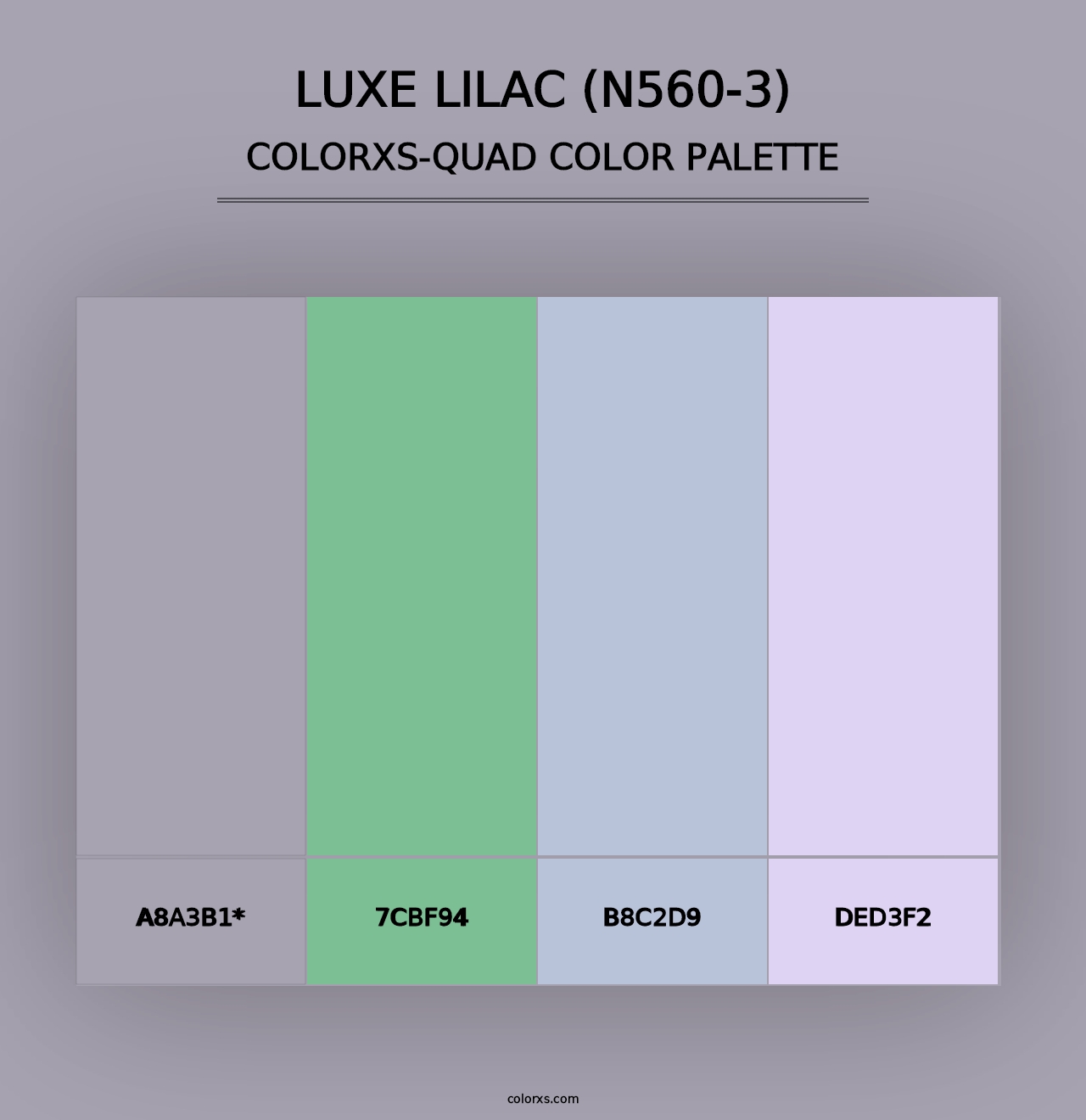 Luxe Lilac (N560-3) - Colorxs Quad Palette