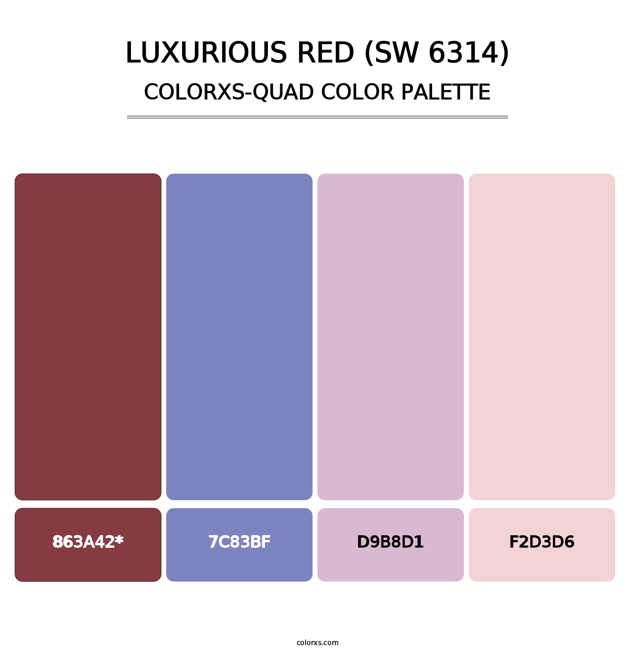 Luxurious Red (SW 6314) - Colorxs Quad Palette